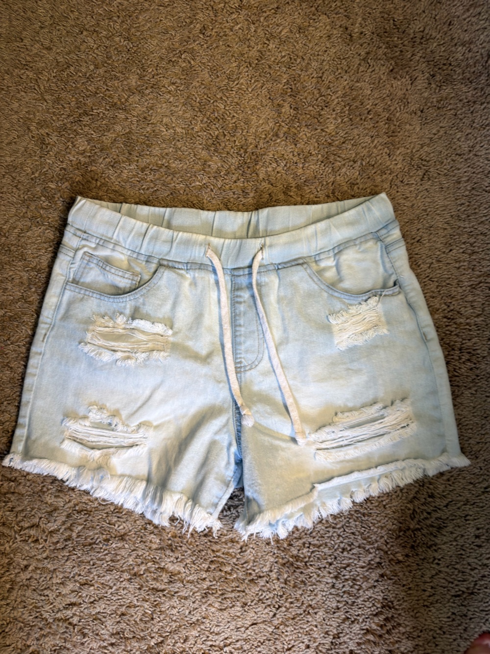 Light Wash Distressed Women’s YMI Denim Shorts